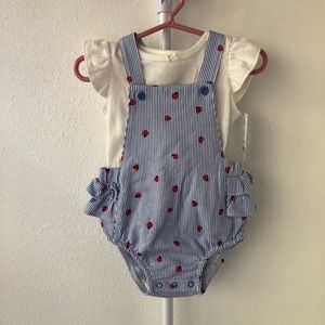 Carter’s Lady Bug Overall Onesie 12M